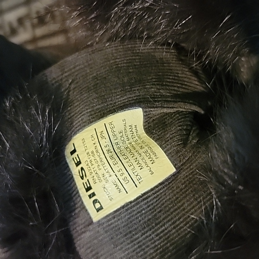 Diesel Kids Chocolate Brown Fur Boots - Picture 10 of 11